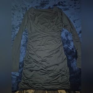 H&M Elegant Black Long Sleeve Dress